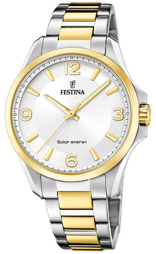 Men's Solar Energy (41.5mm) Dial / Two-Tone Watch - Festina - Modalova