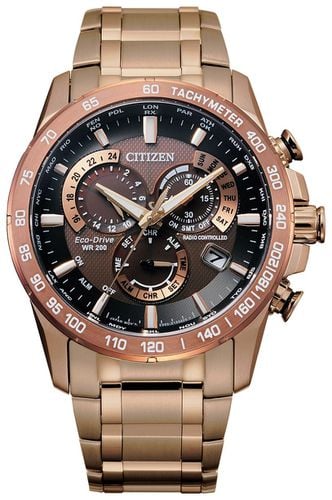 Men's Radio Controlled Eco-Drive Chrono Perpetual Watch - Citizen - Modalova