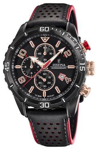 Men's Chronograph | Leather Strap | Dial Watch - Festina - Modalova