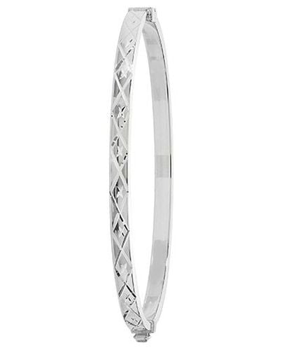 Silver Criss Cross Hinged Ladies Bangle G4284 Jewellery - James Moore TH - Modalova