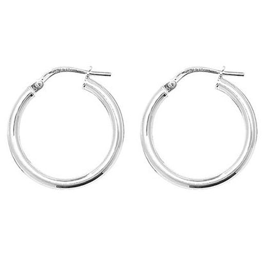 James Moore Silver 15mm Sleeper Hoops G5256 Jewellery - James Moore TH - Modalova