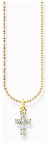 Zirconia Cross Pendant Gold-Plated Jewellery - Thomas Sabo - Modalova