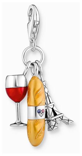 Eiffel Tower Red Wine Glass Baguette Sterling Jewellery - Thomas Sabo - Modalova