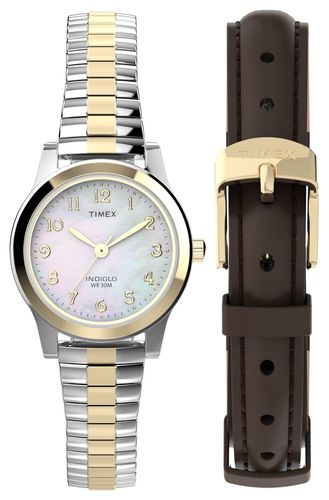 Women's Gift Set (25mm) Mother-of-Pearl Dial / Two- Watch - Timex - Modalova