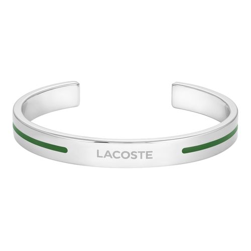 ADVENTURER stainless steel green cuff bangle Jewellery - Lacoste - Modalova