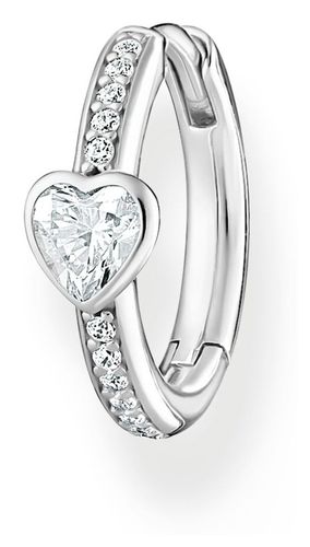 Crystal Set Heart Single Hoop Jewellery - Thomas Sabo - Modalova