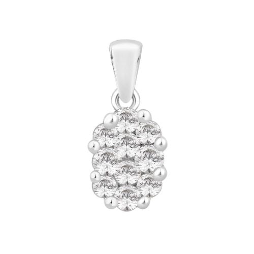 Oval Shaped Cluster Pendant (0.40ct) Jewellery - Perfection Crystals - Modalova