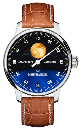 Stratoscope (43mm) Dial / Tan Watch - MeisterSinger - Modalova