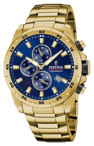 Men's Chronograph | Dial | PVD Bracelet Watch - Festina - Modalova