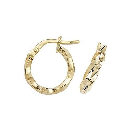 K Yellow Gold Hoop Earrings 10 mm ER1008-10 Jewellery - James Moore TH - Modalova