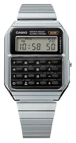 Vintage Calculator Black / Stainless Steel Bracelet CA Watch - Casio - Modalova