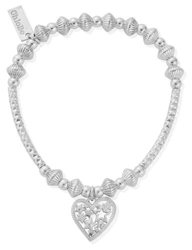 Pattern Noodle Disc Starry Heart Bracelet SBHNCD3380 Jewellery - ChloBo - Modalova