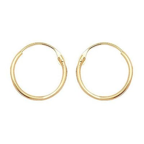 Ct Gold 9mm Hinged Sleeper Earrings ES315 Jewellery - James Moore TH - Modalova