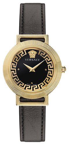 GRECA CHIC (44mm) Dial / Leather Watch - Versace - Modalova