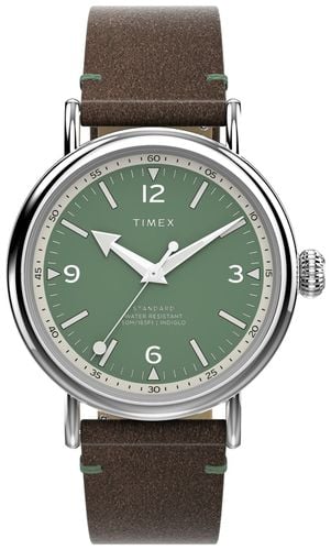 Men's Waterbury (40mm) Dial / Leather Watch - Timex - Modalova