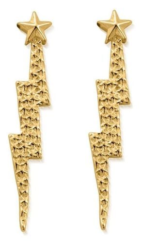 Lightning Bolt Drop Stud Earrings | 18ct Jewellery - ChloBo - Modalova