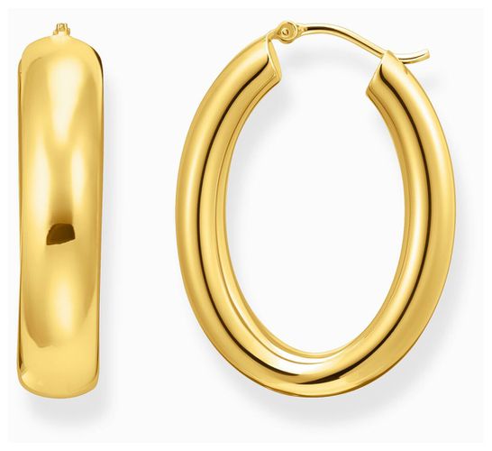 Gold-Plated Sterling Silver Chunky Hoop Earrings Jewellery - Thomas Sabo - Modalova