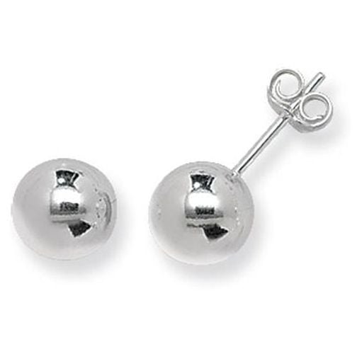 Silver 8mm Ball Stud Earrings G5515 Jewellery - James Moore TH - Modalova