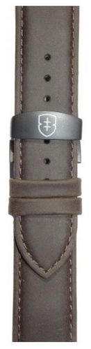 Men's 22mm Brown Leather Deployant Strap Only Watch - Elliot Brown - Modalova