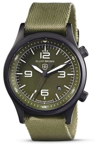 Canford Quartz (44mm) Matt Dark Olive Watch - Elliot Brown - Modalova