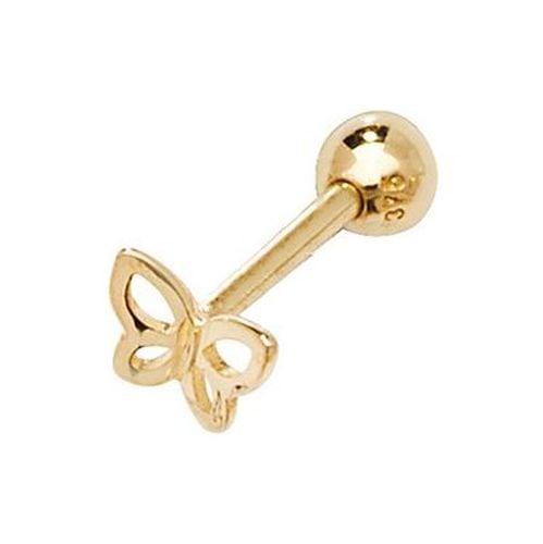 K Gold Butterfly cartilage 8.5mm Post Single Jewellery - James Moore TH - Modalova