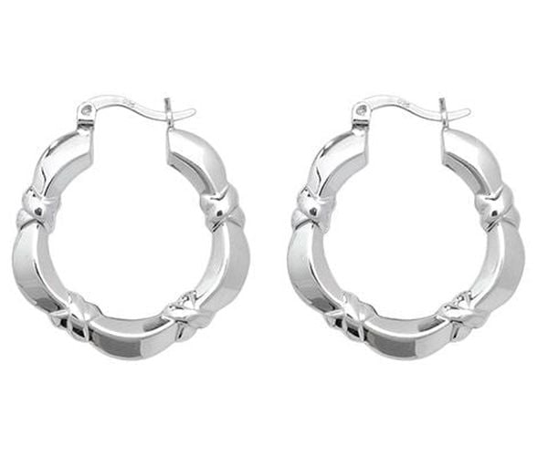 Fancy Creole Silver Earrings G5882 Jewellery - James Moore TH - Modalova