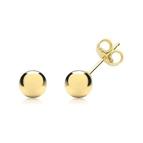 Ct Yellow Gold 5mm Ball Stud Earrings ES203 Jewellery - James Moore TH - Modalova