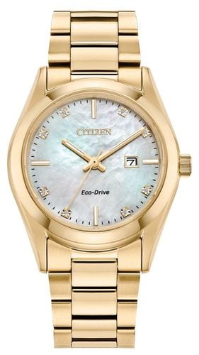 Women's Eco-Drive (33mm) Mother-of-Pearl Diamond-Set Watch - Citizen - Modalova