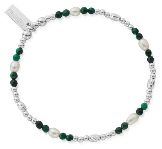 Pearl and Malachite INNER WISDOM Bracelet - 925 Jewellery - ChloBo - Modalova