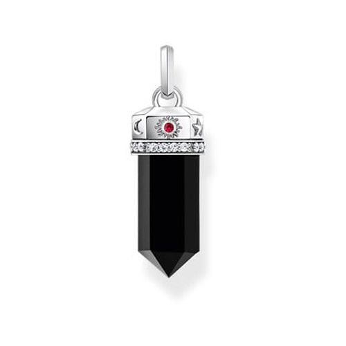 Onyx Hexagon Shape And Stones Silver Blackened Jewellery - Thomas Sabo - Modalova