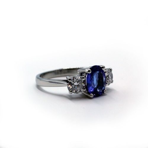 Tanzanite & Diamond Three Stone Trilogy Jewellery - Pre-owned - Modalova