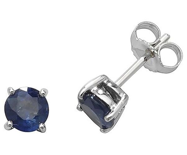 K White Gold Sapphire Stud Earrings ED241WS Jewellery - James Moore TH - Modalova