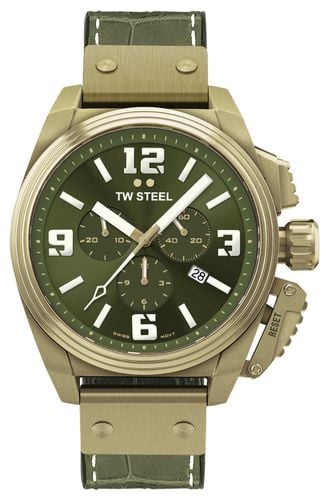 Canteen Chronograph Bronze (46mm) Olive Dial Watch - TW Steel - Modalova