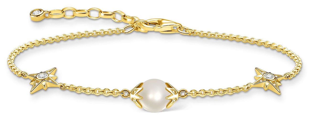 K Yellow Gold Plated Bracelet | Pearl & Gold Jewellery - Thomas Sabo - Modalova