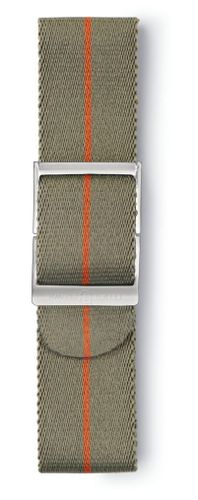 Mm Grey-Green with Orange Pinstripe Webbing Watch - Elliot Brown - Modalova