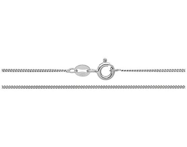 Silver Fine Curb Lobster Clasp Chain 18" Jewellery - James Moore TH - Modalova