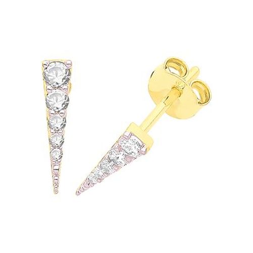 Pave Set Spike Stud Earrings Jewellery - James Moore TH - Modalova