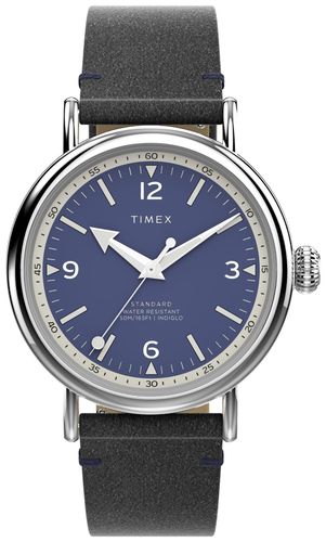 Men's Waterbury (40mm) Dial / Leather Strap Watch - Timex - Modalova