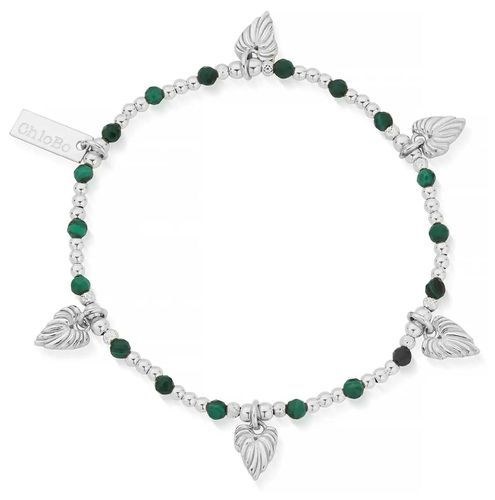 Leaf Heart Malachite Bracelet Jewellery - ChloBo - Modalova