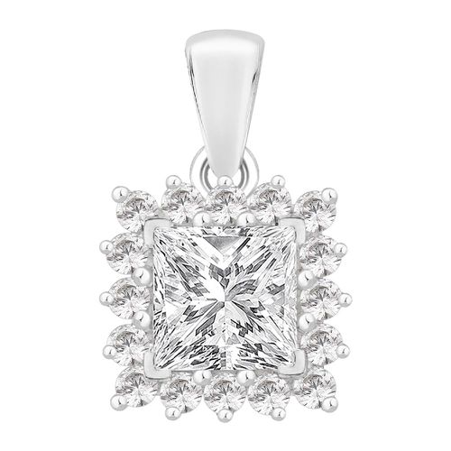 Princess Cut Pendant With Surround (1. Jewellery - Perfection Crystals - Modalova