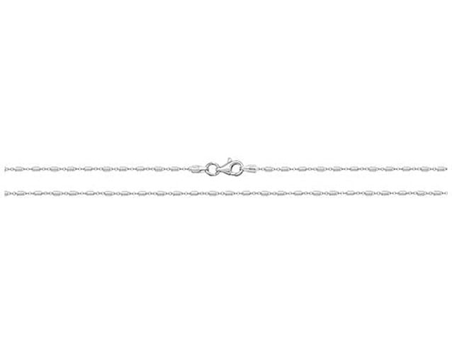 Silver Diamond Cut Tube Chain 18" G1300/18 Jewellery - James Moore TH - Modalova