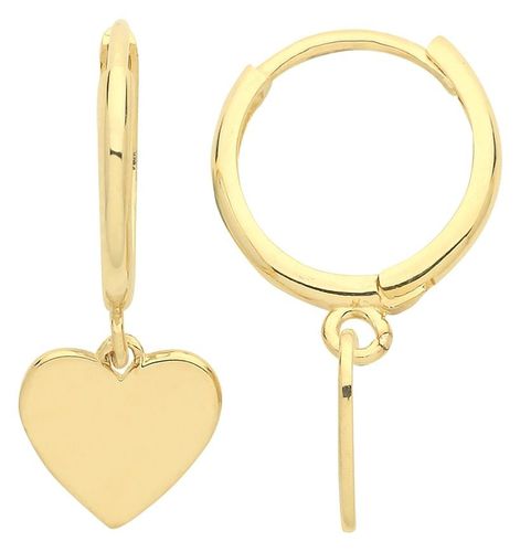 Ct Gold Heart Drop Hoop Earrings ER1175 Jewellery - James Moore TH - Modalova