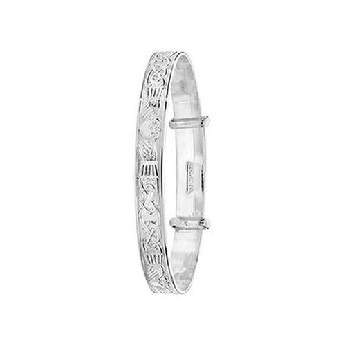 SILVER BABIES EXPANDABLE BANGLE CELTIC DESIGN Jewellery - James Moore TH - Modalova