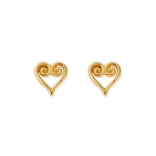 In Bloom SCROLL HEART Stud Earrings - Jewellery - ChloBo - Modalova