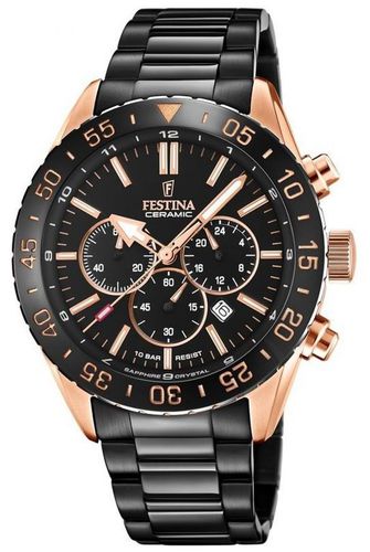 Men's Chronograph | and Rose Gold | Ceramic Watch - Festina - Modalova