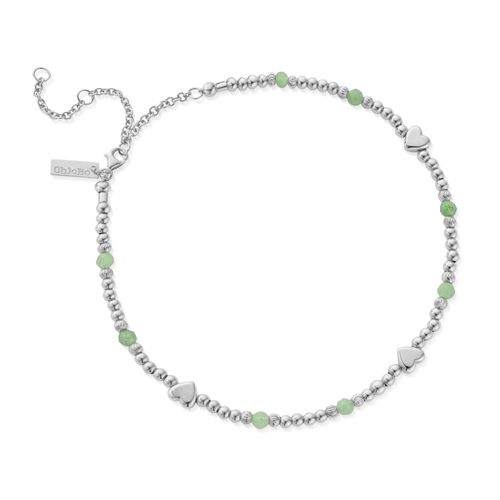 In Bloom NEW LOVE Aventurine Anklet - 925 Sterling Jewellery - ChloBo - Modalova