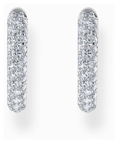 White Zirconia Hoop Earrings 13. Jewellery - Thomas Sabo - Modalova