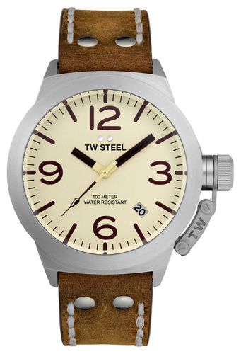 Canteen (45mm) Dial / Italian Leather Watch - TW Steel - Modalova