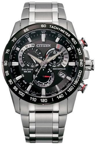 Men's Radio Controlled Eco-Drive Stainless Steel Watch - Citizen - Modalova