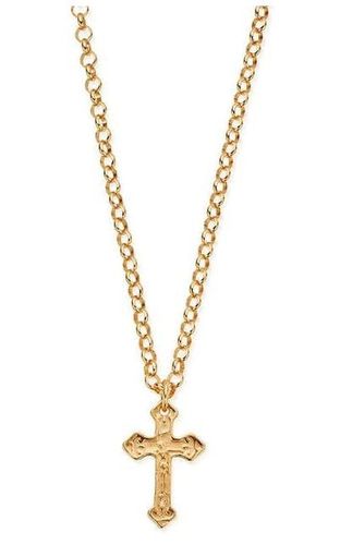 MAN Belcher Chain Embossed Cross Necklace - Gold Jewellery - ChloBo - Modalova